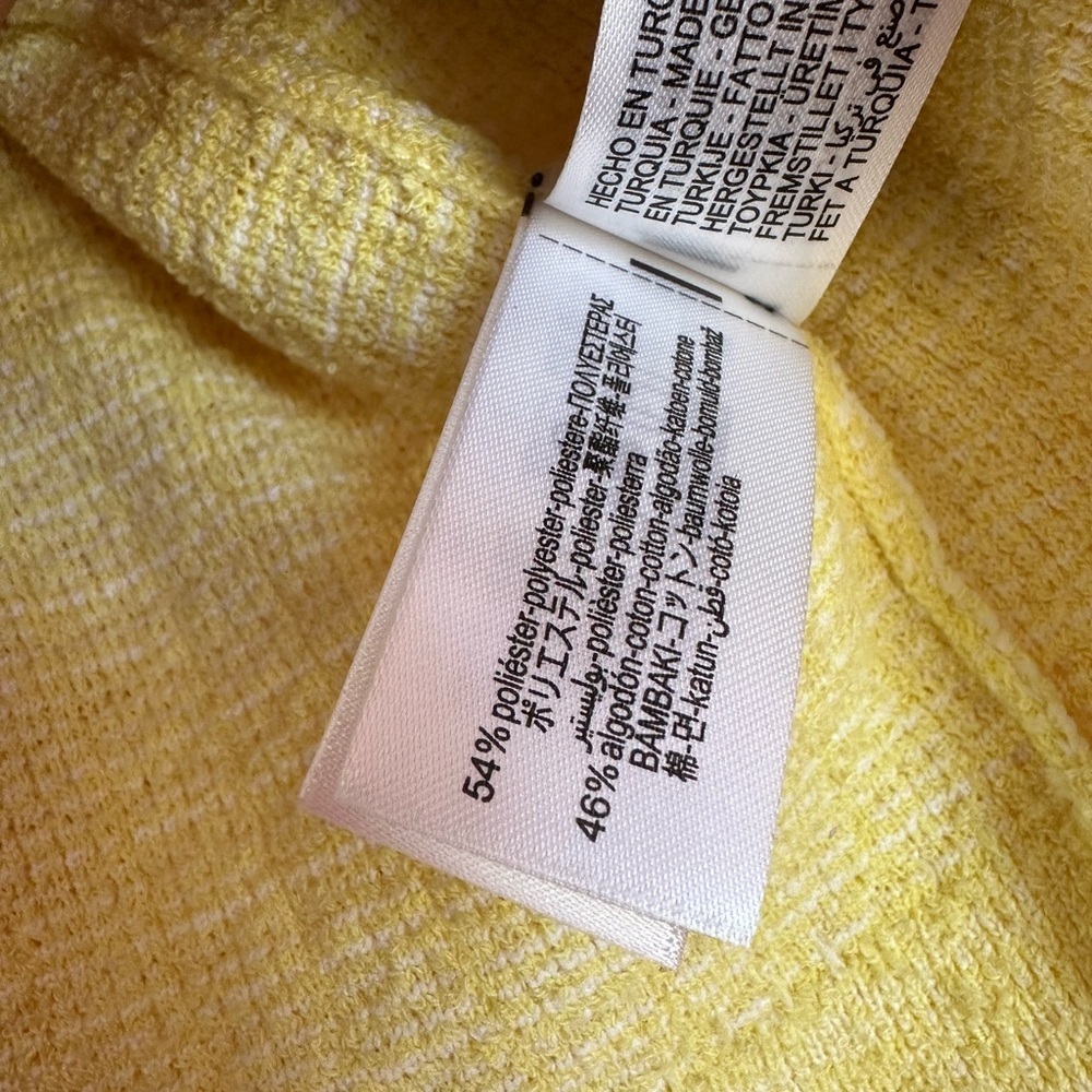 Zara Yellow Knit Cardigan and Top Set Size Large - Picture 3 of 10